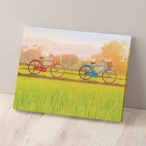 Away from the City - Sun-kissed Green Fields - 366 Piece Jigsaw Puzzle