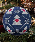 Blue Christmas - 3" Puzzle Ornament