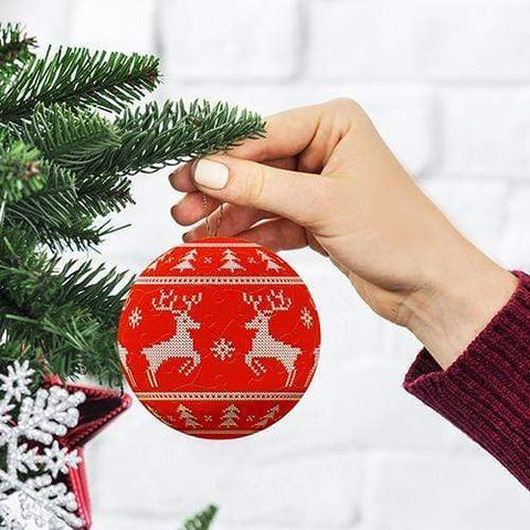 Red Forest - 3" Puzzle Ornament