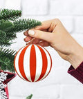 Red & White - 3" Puzzle Ornament