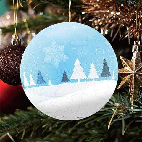 Silver Forest - 3" Puzzle Ornament