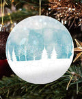 White Forest - 3" Puzzle Ornament (Translucent)