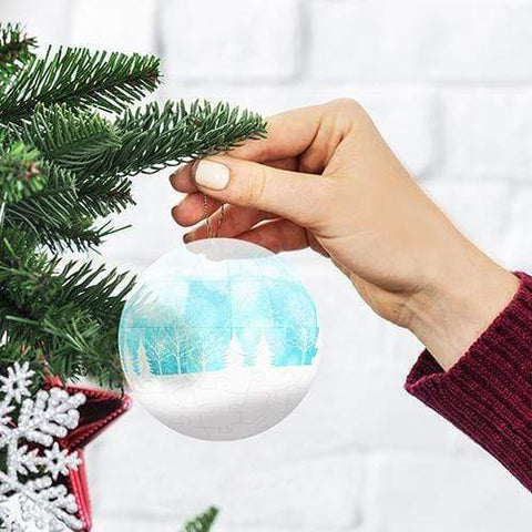 White Forest - 3" Puzzle Ornament (Translucent)