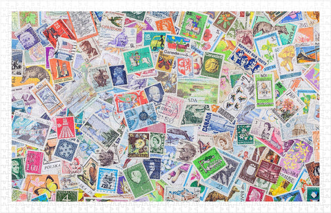 Pintoo Showpiece 1000 Piece Jigsaw Puzzle Postage Stamps from Different Countries and Times - 1000 Piece Jigsaw Puzzle