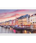 Nyhavn Canal Copenhagen jigsaw puzzle, vibrant sunset scene
